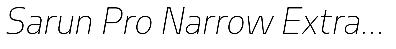 Sarun Pro Narrow Extra Light Italic